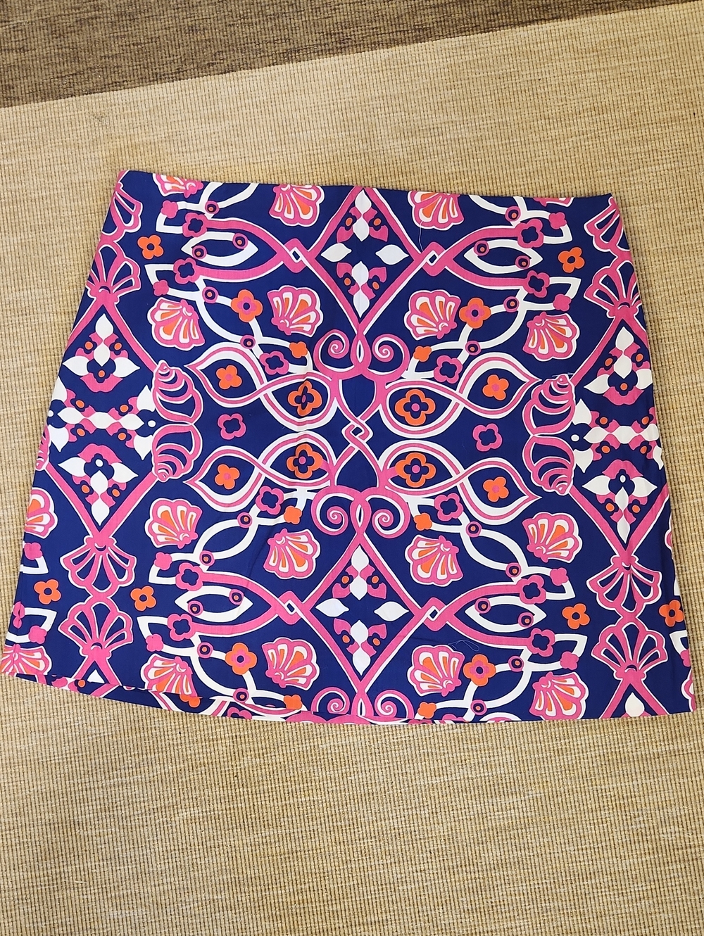 Vineyard Vines Shell Scarf Printed Mini Skirt Commodore Sz 10 100% Cotton NWT